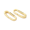 Brass Micro Pave Clear Cubic Zirconia Spring Gate Rings KK-S510-04G-3