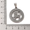 304 Stainless Steel Pendants STAS-C084-01G-AS-3