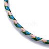 Polyester Cord Braided Bracelet Makings MAK-Z003-01G-24-2