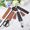 8pcs 7 Style Imitation Leather Protective Scissors Cover AJEW-CA0003-38-4