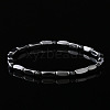 Synthetic Non-magnetic Hematite Beads Stretch Bracelets for Men RH6597-2