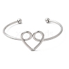 304 Stainless Steel Cuff Bangles for Women BJEW-Z150-02P-01-4
