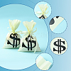 100Pcs OPP Cellophane Black Dollar Sign Packaging Bags ABAG-SP0001-44-3