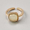 Alloy & Resin Adjustable Cuff Rings for Women RJEW-WH0002-39A-1