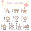 10Pcs 10 Style Rack Plating Brass Cubic Zirconia Charms ZIRC-SZ0002-25-2