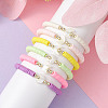 6Pcs 6 Color Polymer Clay Heishi Surfer Stretch Bracelets Set BJEW-JB09732-01-3