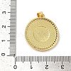 Brass Micro Pave Clear Cubic Zirconia Pendants KK-K385-036G-4