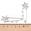 Starfish 304 Stainless Steel Safety Pins Brooch Findings SA-CBA098D-16I-P02-3