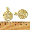 Mother's Day Real 18K Gold Plated Brass Micro Pave Clear Cubic Zirconia Pendants KK-H472-09G-03-3