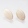 Long-Lasting Plated Brass Stud Earring Findings X-KK-K227-062G-NF-1