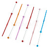 6Pcs 5 Colors DIY Alloy Beadable Crochet Hooks AJEW-TA0003-51-3