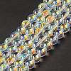 Transparent Electroplate Glass Beads Strands EGLA-I015-01A-1