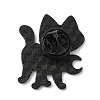 Halloween Cat Skeleton Alloy Brooches JEWB-I032-01EB-04-2