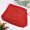 Polyester Latin Fringe Lace OCOR-WH0064-43B-5