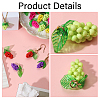 20Pcs 5 Styles Glass Seed Beaded Grape Pendants PALLOY-CA00022-5