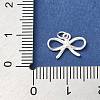 925 Sterling Sliver Bowknot Charms with Jump Rings and 925 Stamp STER-R002-01S-3