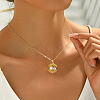 Elegant Ocean Style Brass Cubic Zirconia & Imitation Pearl Shell Shape Pendant Necklaces for Women IA4367-1