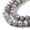 Faceted Electroplated Glass Beads Strands GLAA-C023-02-C11-5