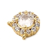 Brass Micro Pave Cubic Zirconia Charms KK-I360-024G-01-2