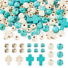 246Pcs 6 Styles Dyed Synthetic Turquoise Beads G-TA0003-31-1