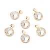 Brass Cubic Zirconia Charms ZIRC-K087-07KCG-2