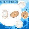 20Pcs 1-Hole Alloy Resin Buttons BUTT-CY0001-21B-5