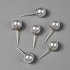 ABS Plastic Imitation Pearl Stud Earring Findings EJEW-TAC0019-02A-P-2