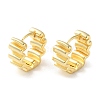 Brass Corrugated Hoop Earrings EJEW-M025-05G-1