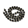 Natural Black Onyx(Dyed & Heated) Beads Strands G-K387-A03-01-4