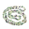 Natural Fluorite Chip Bead Strands G-M205-08-2