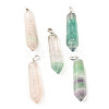 Natural Fluorite Double Terminated Pointed Pendants G-G926-01P-13-2