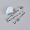 Opalite Dowsing Pendulum Pendants AJEW-N005-02B-2