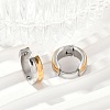 304 Stainless Steel Polishing Effect Hoop Earrings EJEW-M001-33P-3