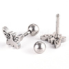 Tarnish Resistant 201 Stainless Steel Barbell Cartilage Earrings EJEW-R147-20-2