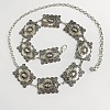 Tibetan Style Alloy Rectangle Link Chain Waist Belly Chains for Women FS-WG1BBEA-02-1