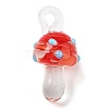 Transparent Handmade Lampwork Pendants LAMP-T021-14E-1