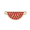 Alloy Ruby Rhinestone Watermelon Links Connector Charms FIND-K020-11G-1