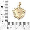 Brass With Cubic Zirconia And Abalone Shell Pendants KK-Q005-07G-3