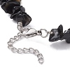 Natural Obsidian Chips Beaded Bracelet BJEW-JB09686-04-3