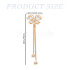 1 Pair Butterfly Brass Clear Cubic Zirconia Tassel Clip-on Earrings EJEW-LP0007-070-2
