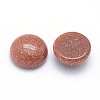 Synthetic Goldstone Cabochons G-P393-R24-8mm-2