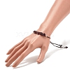 Natural Garnet Chips Braided Bead Bracelet BJEW-JB08019-12-3