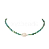 12Pcs 12 Colors Ocean Synthetic Turquoise Turtle with Glass Seed Beaded Necklaces for Women NJEW-JN05946-3