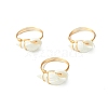 Natural Spiral Shell Finger Rings RJEW-TA00167-2