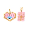 2Pcs Handmade Loom Pattern MIYUKI Glass Seed Beads PALLOY-MZ00607-01-1