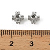 Brass Clear Cubic Zirconia Beads KK-D106-07P-3