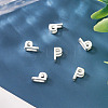 6Pcs 925 Sterling Silver Hollow Initial Beads STER-TA0001-53P-6