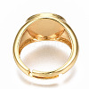 Adjustable Brass Enamel Finger Rings RJEW-N035-021-NF-4