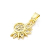 Brass Micro Pave Cubic Zirconia Pendants KK-S510-12G-2