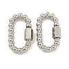 304 Stainless Steel Screw Carabiner Lock Charms STAS-C092-07P-1